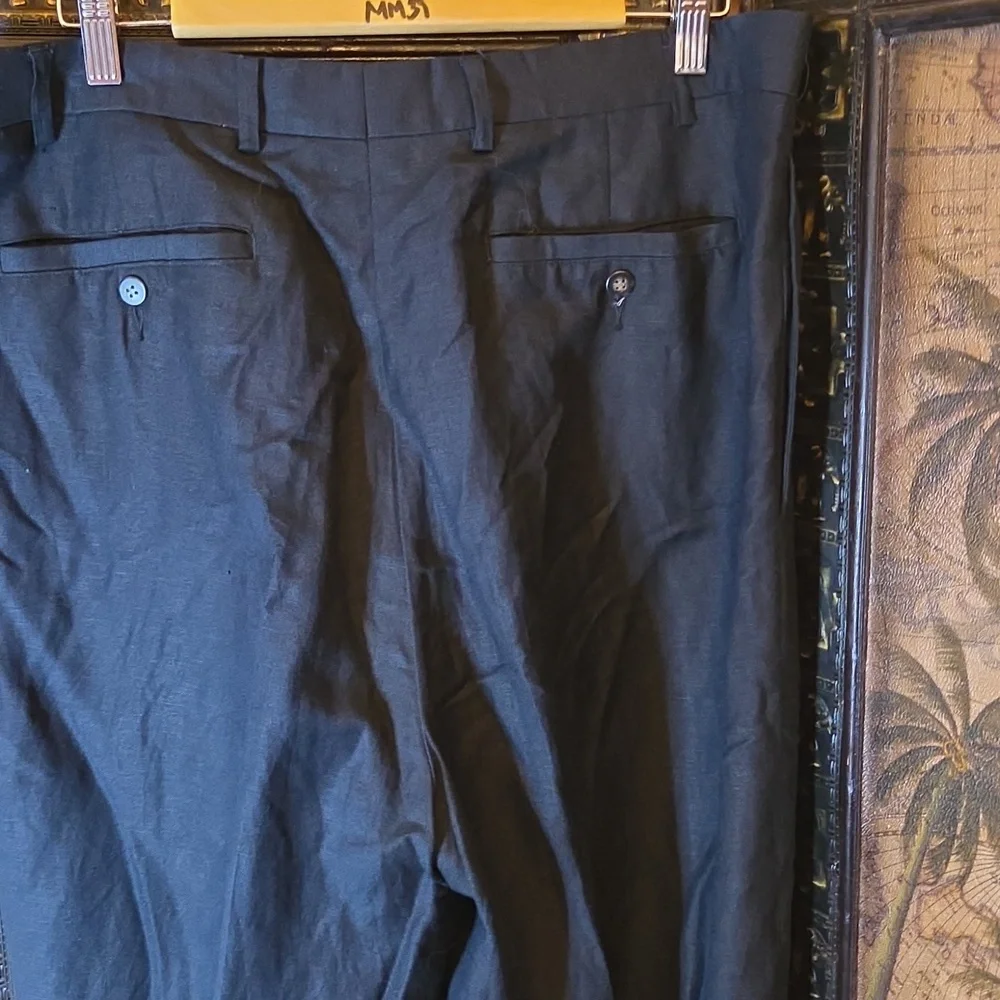 Black Linen Slacks